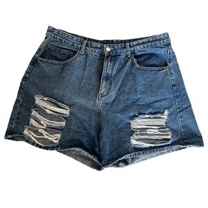 CIDER denim shorts 1x plus size curve high waisted